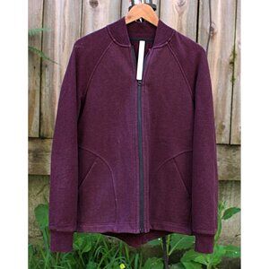 Lululemon - Pleat to Street Bomber in Heathered Bordeaux - Stretch Terry, 6
